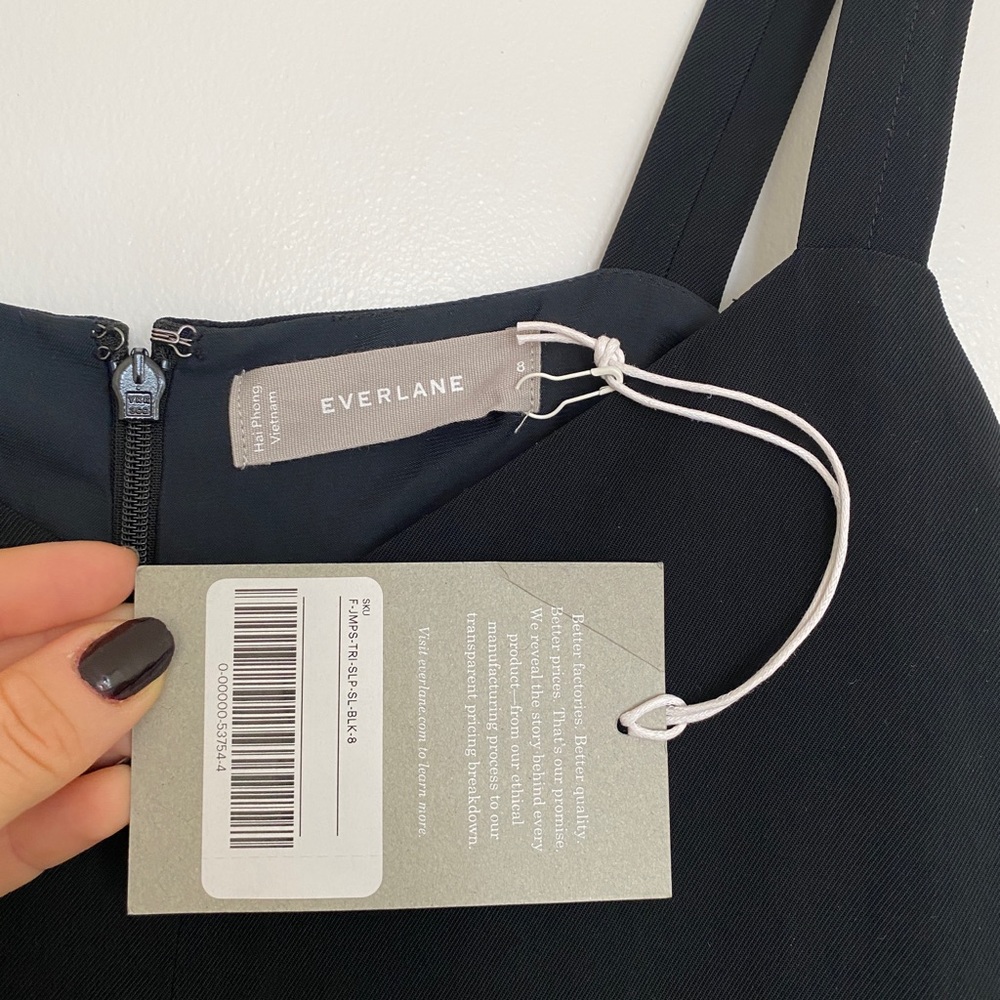 Everlane Japanese Goweave Slip Jumpsuit, size 8